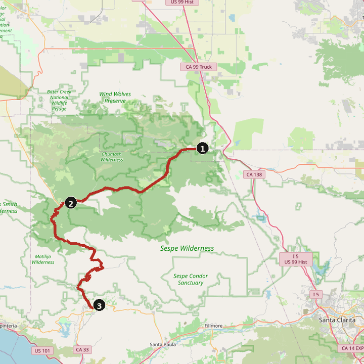 Map of Lockwood Valley